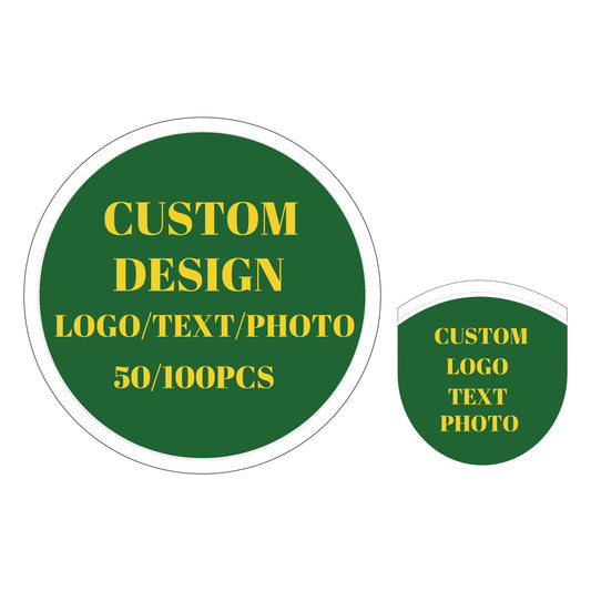 Varnmrop Custom Folding Hand Fans, Personalized Round Flying Disc Fans with Your Own Logo Text Photo, Fans for Exhibition, Weddings, Trade Shows, Outdoor Events (Fan with Bag, 100Pcs)