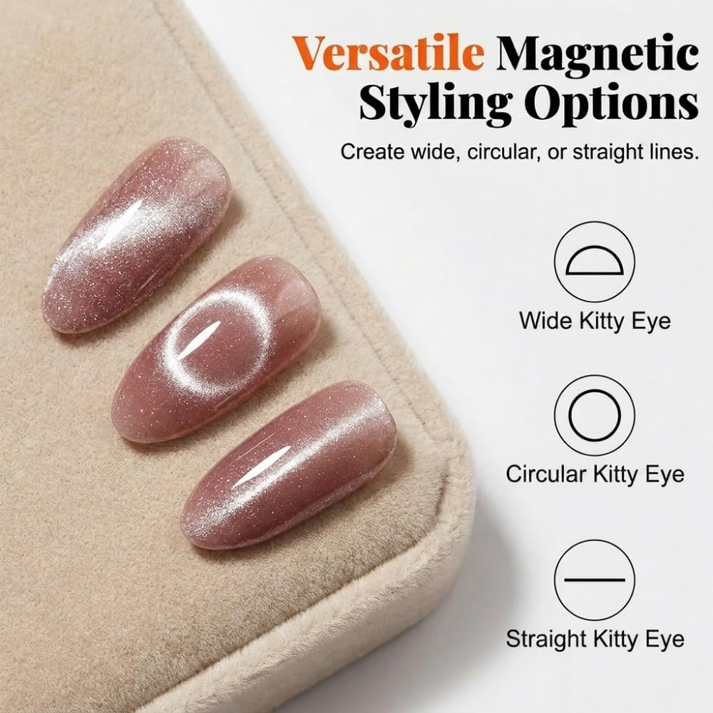 Cat Eye Nail Magnet Tool - Ring Shaped Hollow Design for DIY Nail Art | Portable & Easy to Use