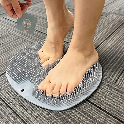 SZZYXD Shower Foot Scrubber Mat - Exfoliating Back Washer with Suction Cups