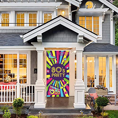 80's Retro Party Banner - I Love 80's Theme Decor for Events