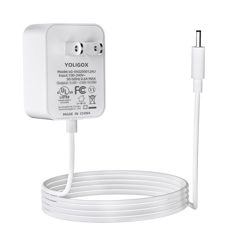 YOLIGOX for Aura Carver AF900 AF100 5V2A Power Cord, Replacement for Charger SR-A30502000U2 Adapter (5FT)