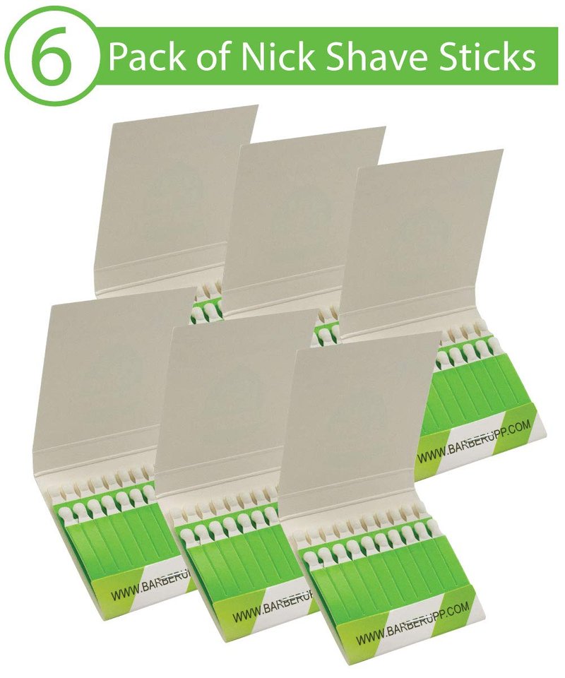 Styptic Sticks for Razor Nicks - 6 Pack (120 Green Stix) Stops Bleeding Shaving Accessories for Men & Women | Disposable, Sanitary, & Fragrance-Free | Ideal for Barbers, Salons, Travel or Personal
