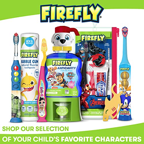 Firefly My Little Pony Power Toothbrush Set for Kids - Battery & Cover Included, 3 Pieces