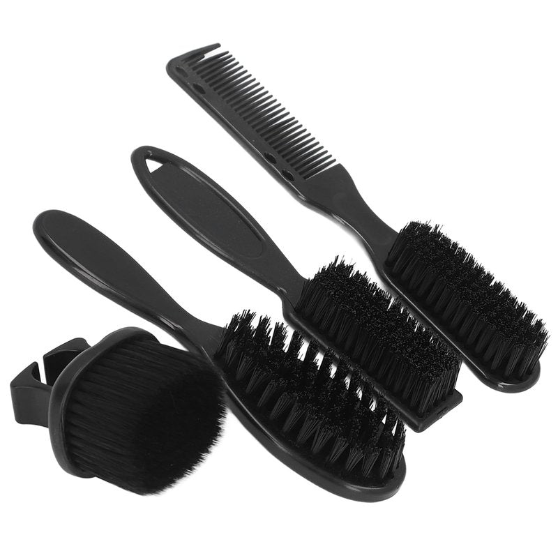 ZJchao 4pcs Men Beard Brush Set, Reinforced Nylon Hair Beard Styling Brush Set Ergonomic Handle Comb Brush Men Beard Brush Kit Beard Grooming Tools for Home and Barbershop