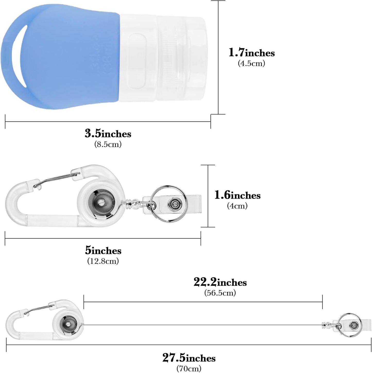 Portable Silicone Travel Bottles Set - Refillable Hand Soap & Toiletries Containers | 1.3 oz, Pack of 3