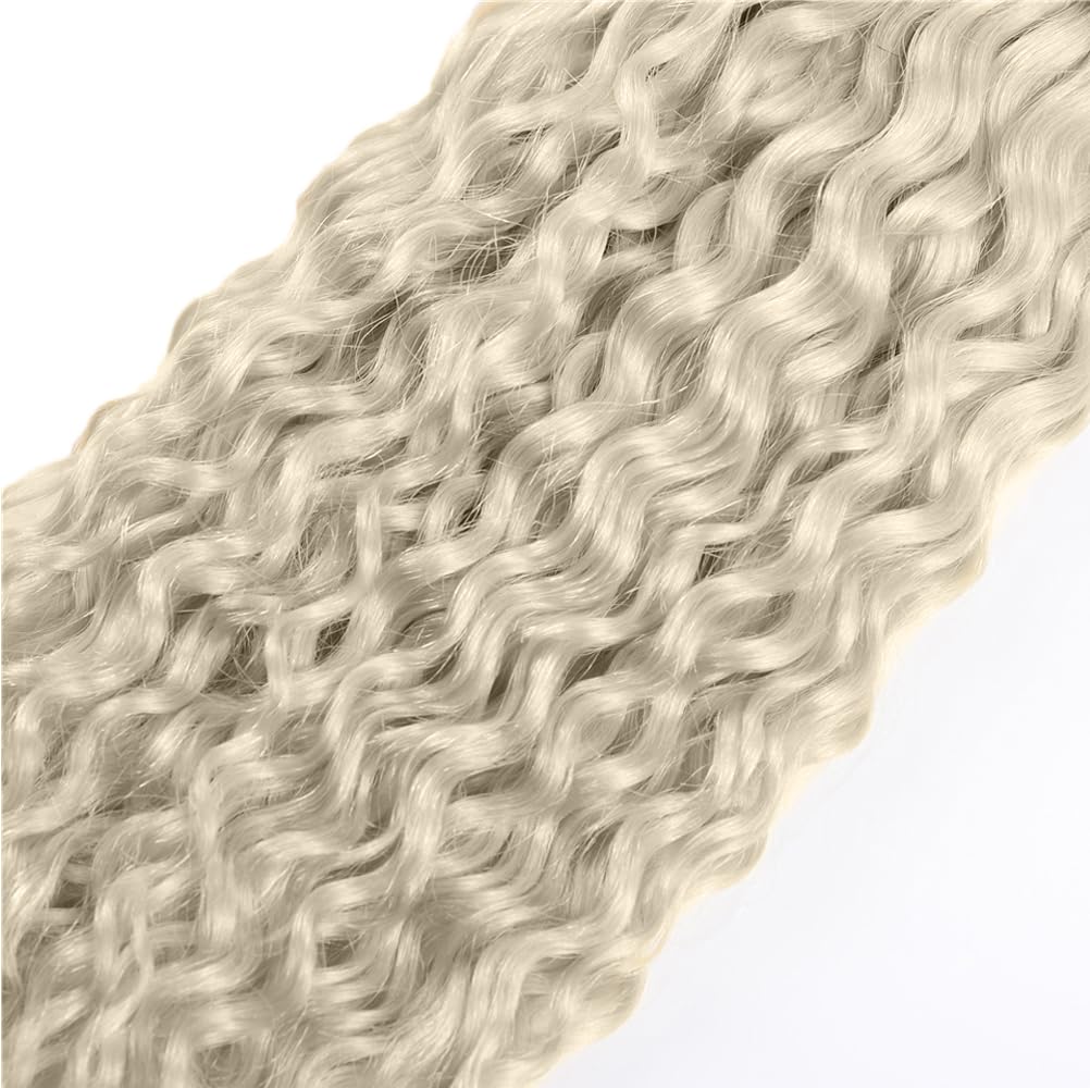28 30 32 Inch Ash Blonde Bundles Human Hair Champagne Golden Water Wave Bundles Brazilian Virgin Grey Blonde Wet and Wavy Bundle Hair Weave