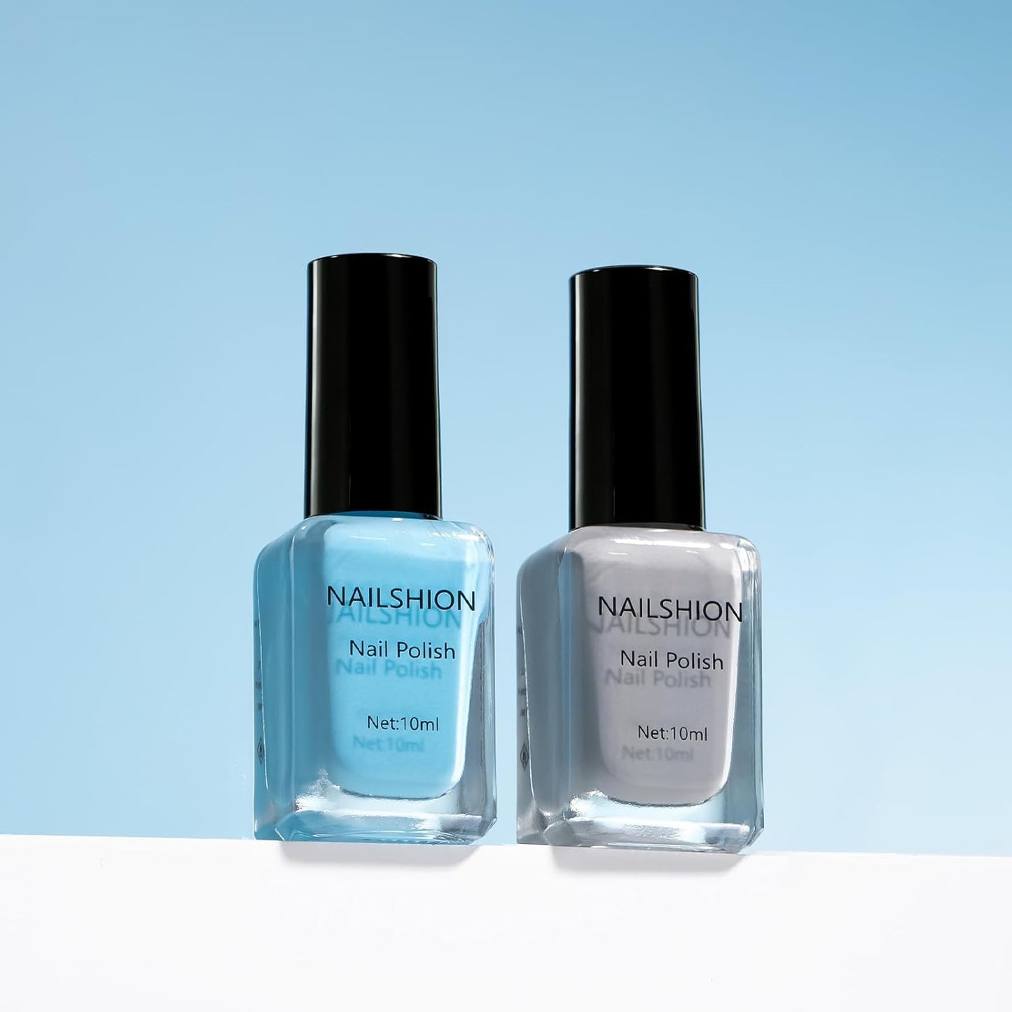 Clear Top Coat & Sheer Pink Base Coat Nail Polish Set - Strengthening Anti-Chip Formula, Quick Dry, Salon Quality
