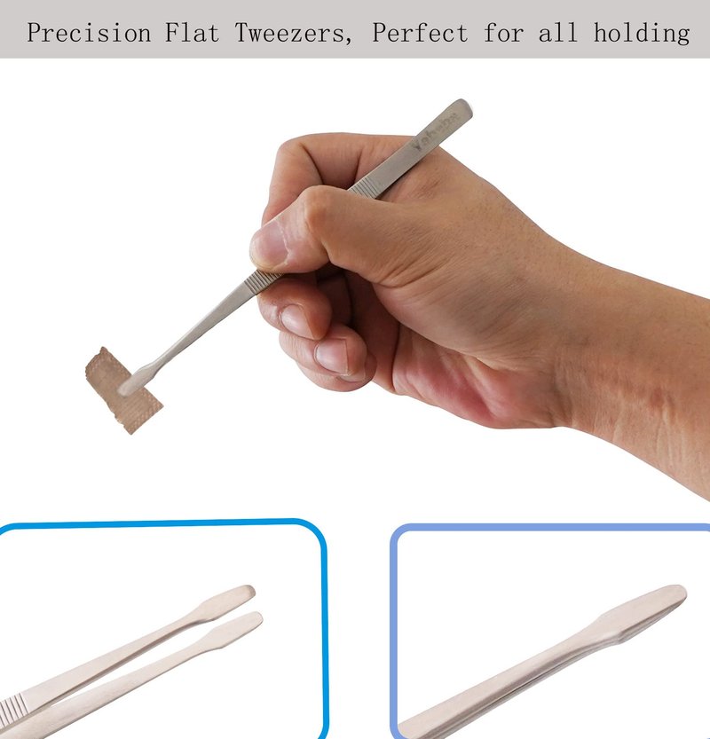 Tweezers, 5Pcs Precision Tweezers Set - Anti - Static Stainless Steel Tweezers for Electronics, Jewelry Making, Medical and Laboratory Work, Craft, Model Building, Soldering, Watch, Car Repair, Etc