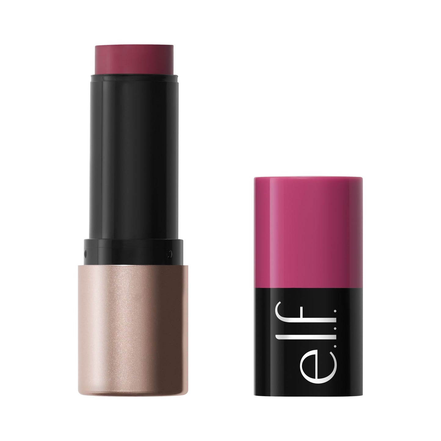 e.l.f. Soft Glam Cream Blush Stick, Buildable Cream Blush for A Natural Flush & Satin Finish, Made with Shea Butter, Vegan & Cruelty-Free, Plum Intended