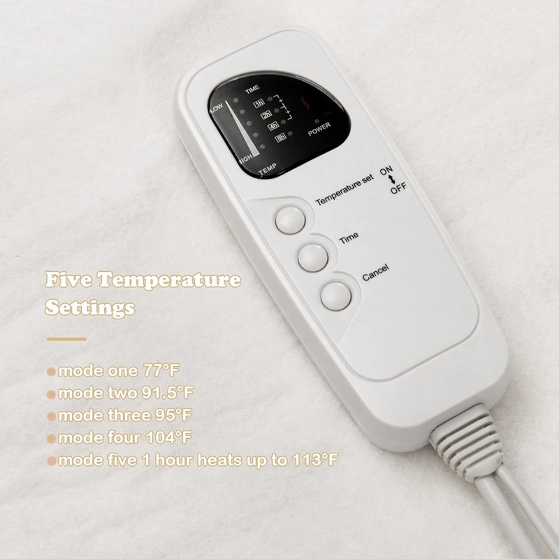 Heating Massage Table Warmer - 75x36in Heated Mattress Pad with 5 Heat Levels | UL Certified Electric Twin Bed Warmer