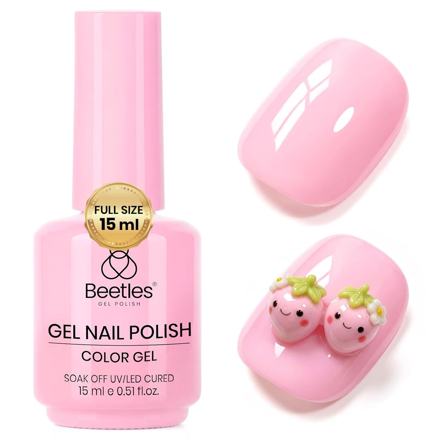 Beetles Purple Gel Polish - Lilac Light Purple Nail Color | 15ml Soak Off UV LED Gel for Summer Manicure