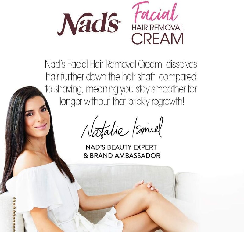 Nad's Gentle & Soothing Facial Hair Removal For Women - Sensitive Depilatory Cream For Delicate Face Areas, 0.99 Oz (4446)