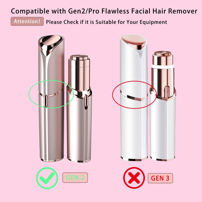 8 Packs Replacement Heads Compatible with Finishing Touch Flawless Gen 2 Facial Hair Remover, Rose Gold Replacement Blades for Women’s Facial Hair Removal Device