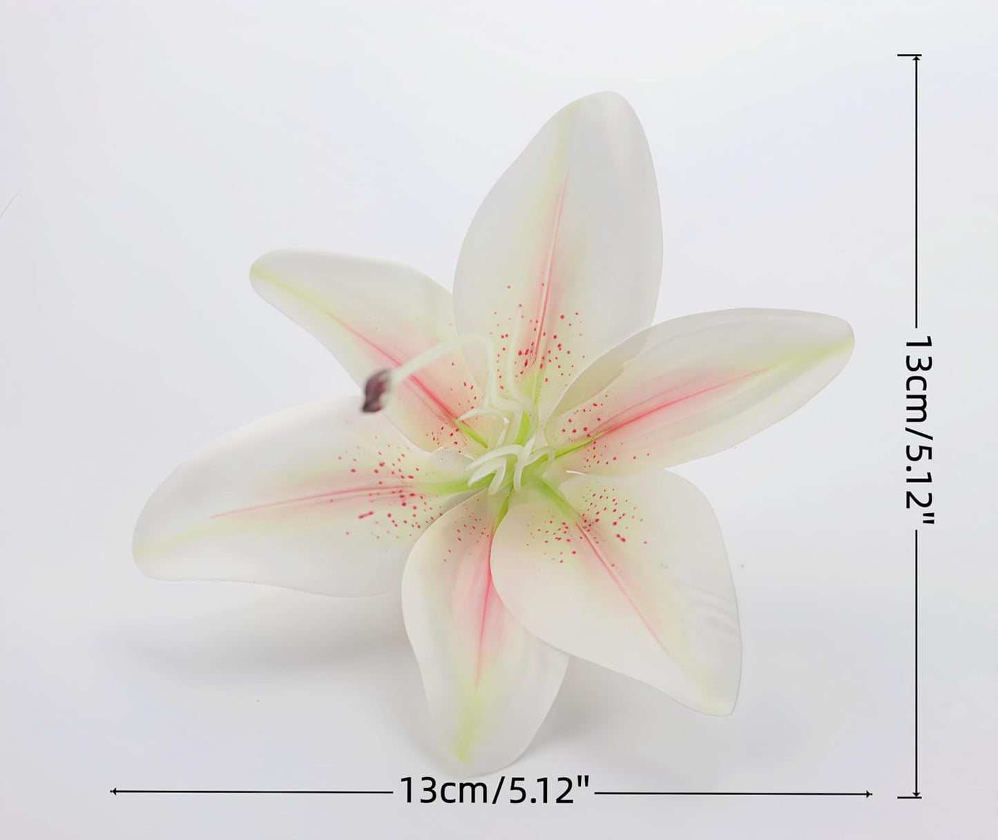 Lily Flower Hair Clips for Women - Tropical Floral Barrettes for Weddings & Prom | White & Red Tiger Design