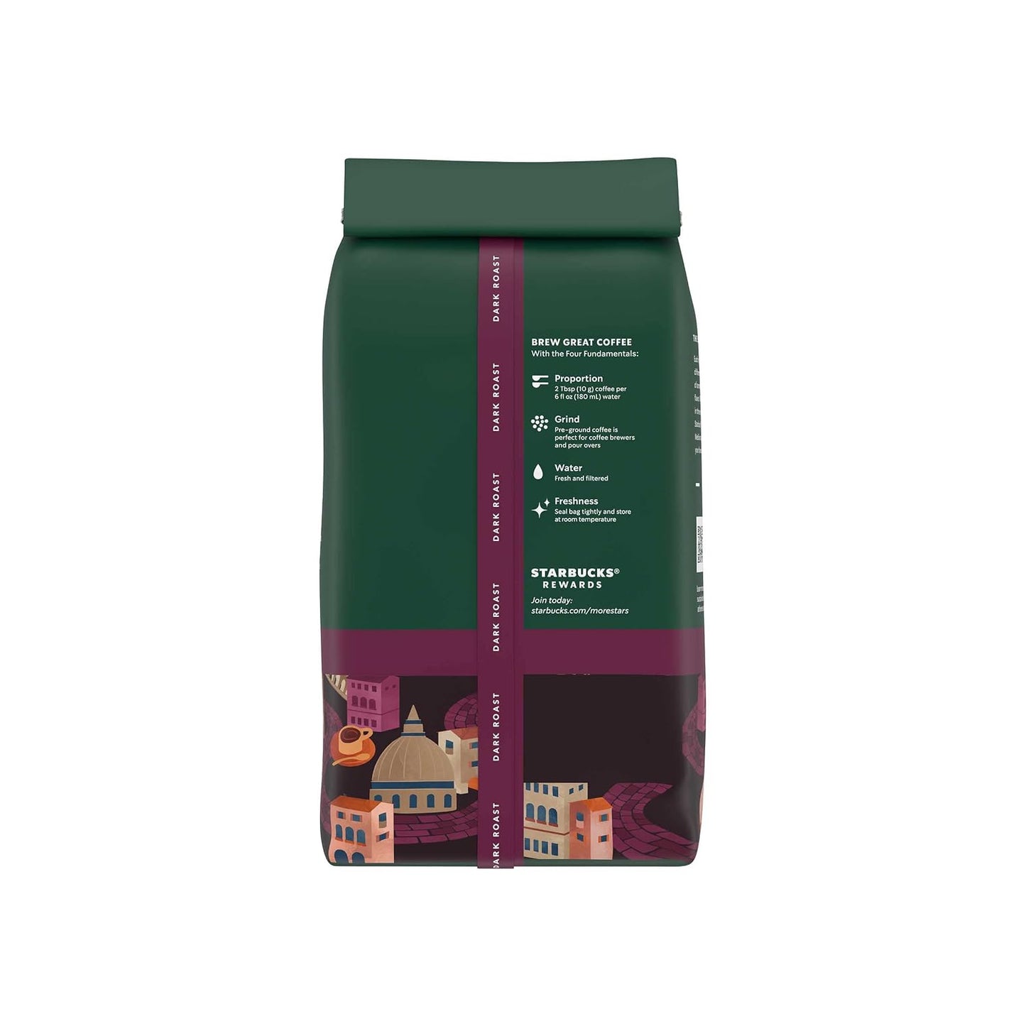 Starbucks Ground Coffee - Dark Roast Italian Blend | 100% Arabica, 18 oz Bag
