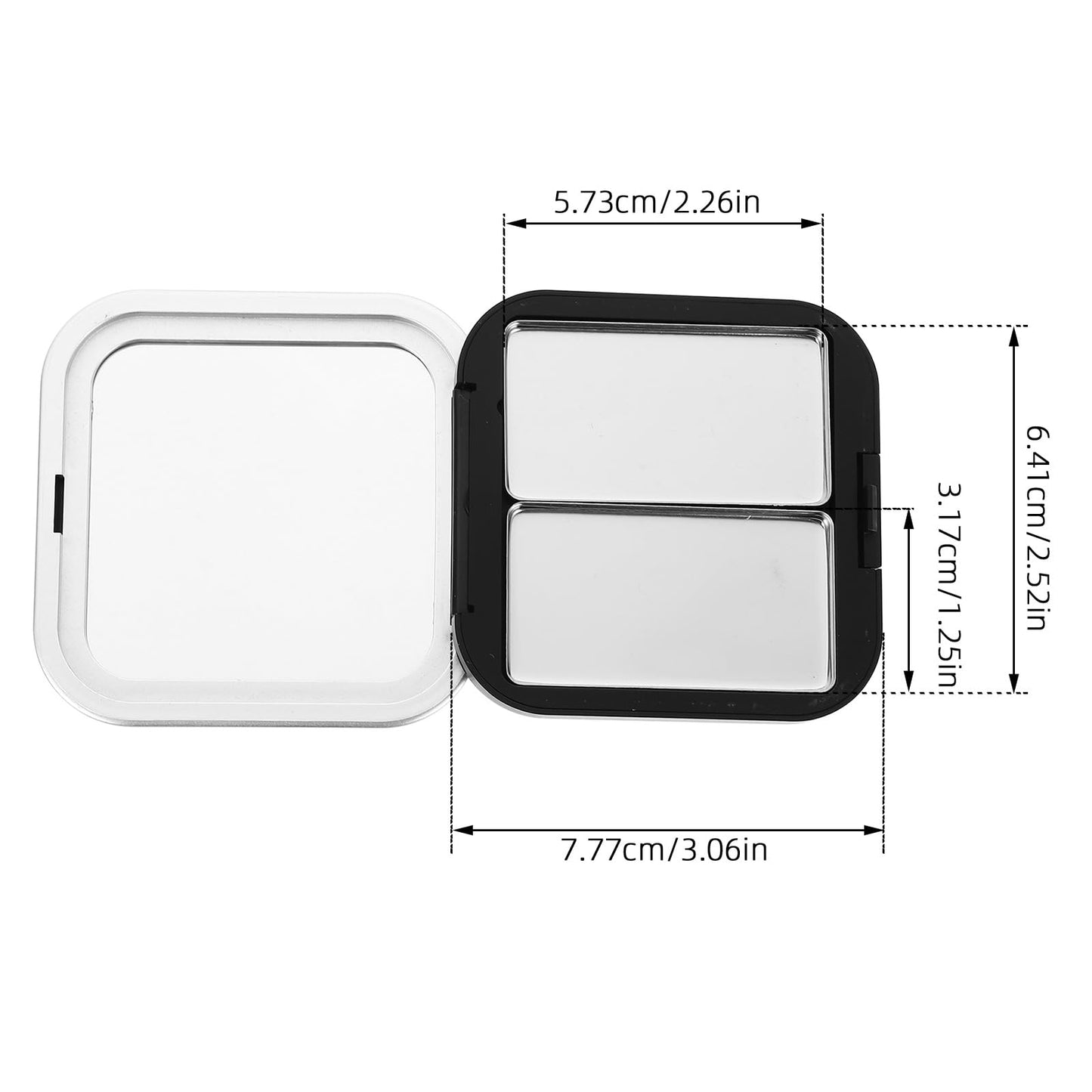 KALLORY 2 Pcs Empty Magnetic Eyeshadow Palettes with Mirror, Refillable Eyeshadow Case for DIY Cosmetics - Lipstick, Blush, Highlighter