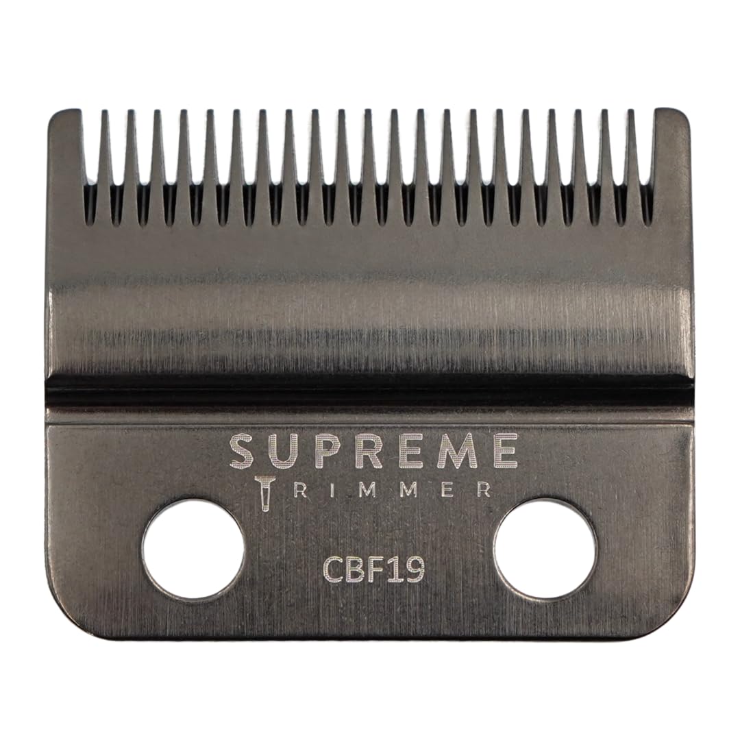 Supreme Trimmer DLC Coated Stainless Steel Replacement Blade CBF19 | Fade Blade for Recharge Clipper & Most Hair Clippers