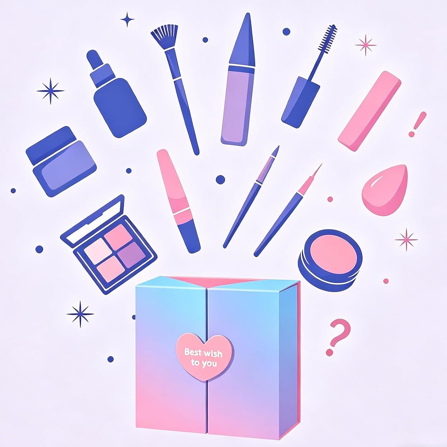 Mystery Makeup Box - 12 Full-Size Makeup Products | Curated Beauty Bundle for Gifts