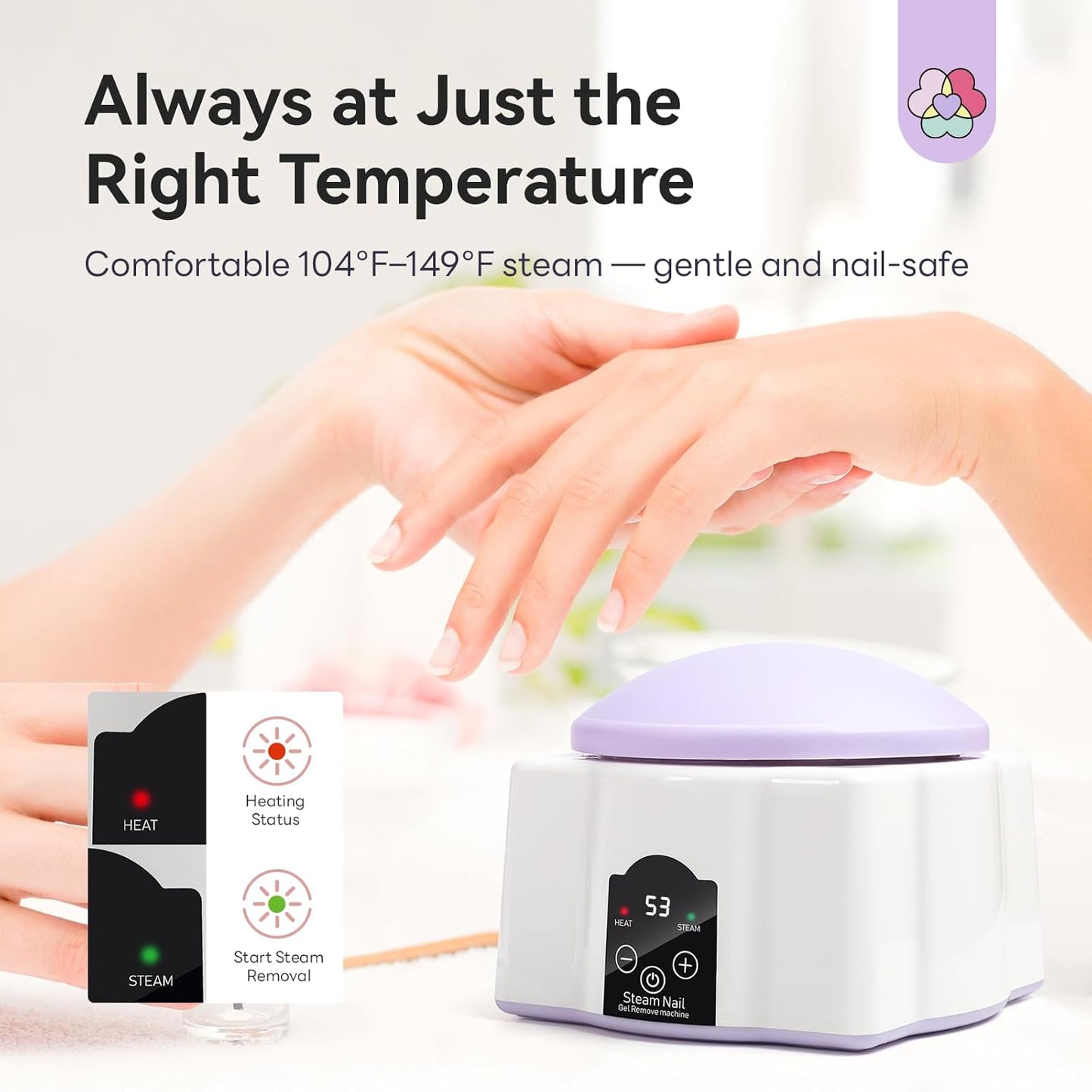 Nail Polish Remover Machine - Acetone Gel & Soaking Bowl for Acrylic Nails | DIY Home Salon Tool