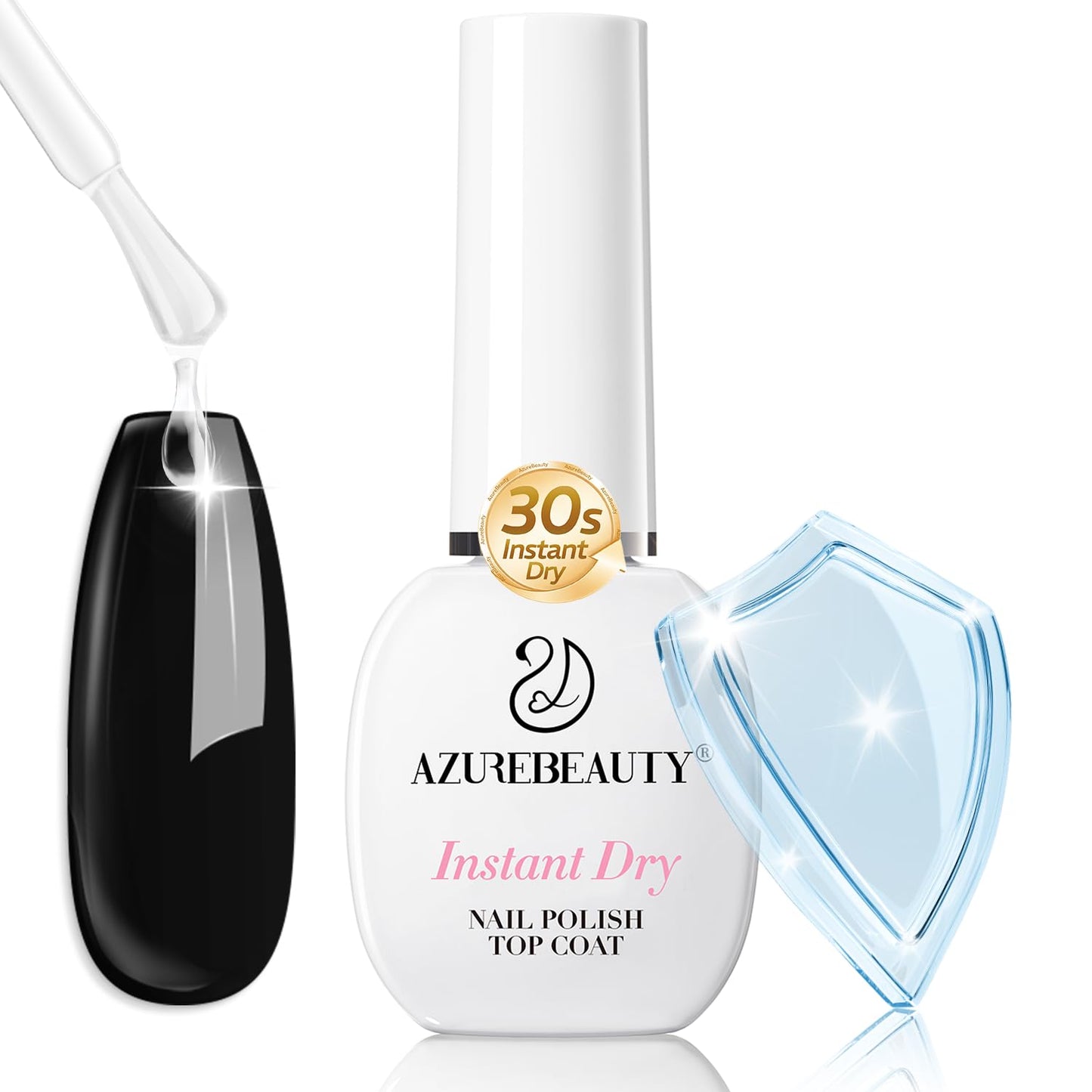 Instant Dry Top Coat for Nail Polish - Quick Dry Clear Finish, High Gloss Shine & Chip Resistant | Perfect for Fast Manicures