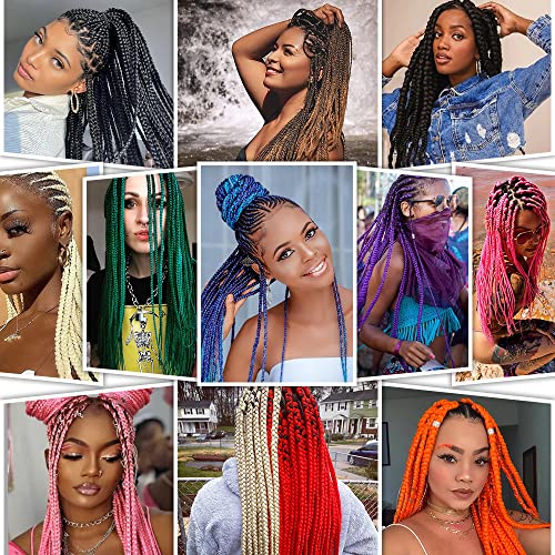 26 Inch Purple Pre-Stretched Braiding Hair Extensions - 3 Packs