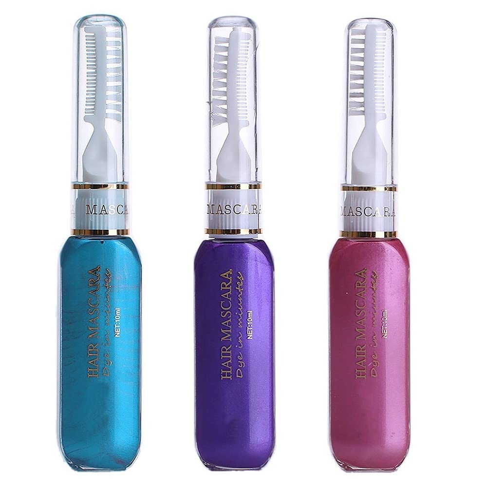 Temporary Hair Color Mascara - Washable Silver Gray Hair Dye Stick | Non-Toxic Instant Application
