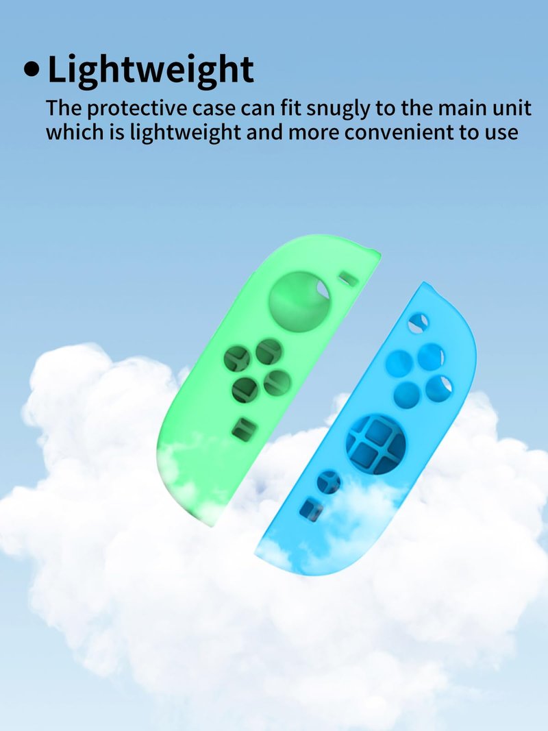 Compatible with Switch 2 Controller, Soft and Skin Friendly Silicone Anti Slip Upgrade, Split dDesign Enhances Gaming Experience,Blue+Green.
