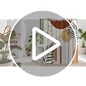 Boho Shower Curtain 72x72 Inches - Waterproof Mid Century Design