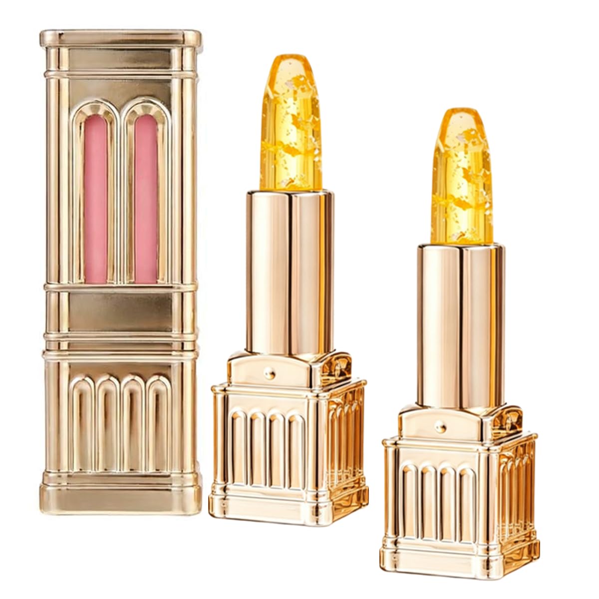 TIMLIFE 2026 New PH Adjusting Lipstick 2 Pack, Color Changing Lipstick for Older Women, Long-Lasting Hydration Without Stripping, Deep Nourishment for All Skin Tones (gold)
