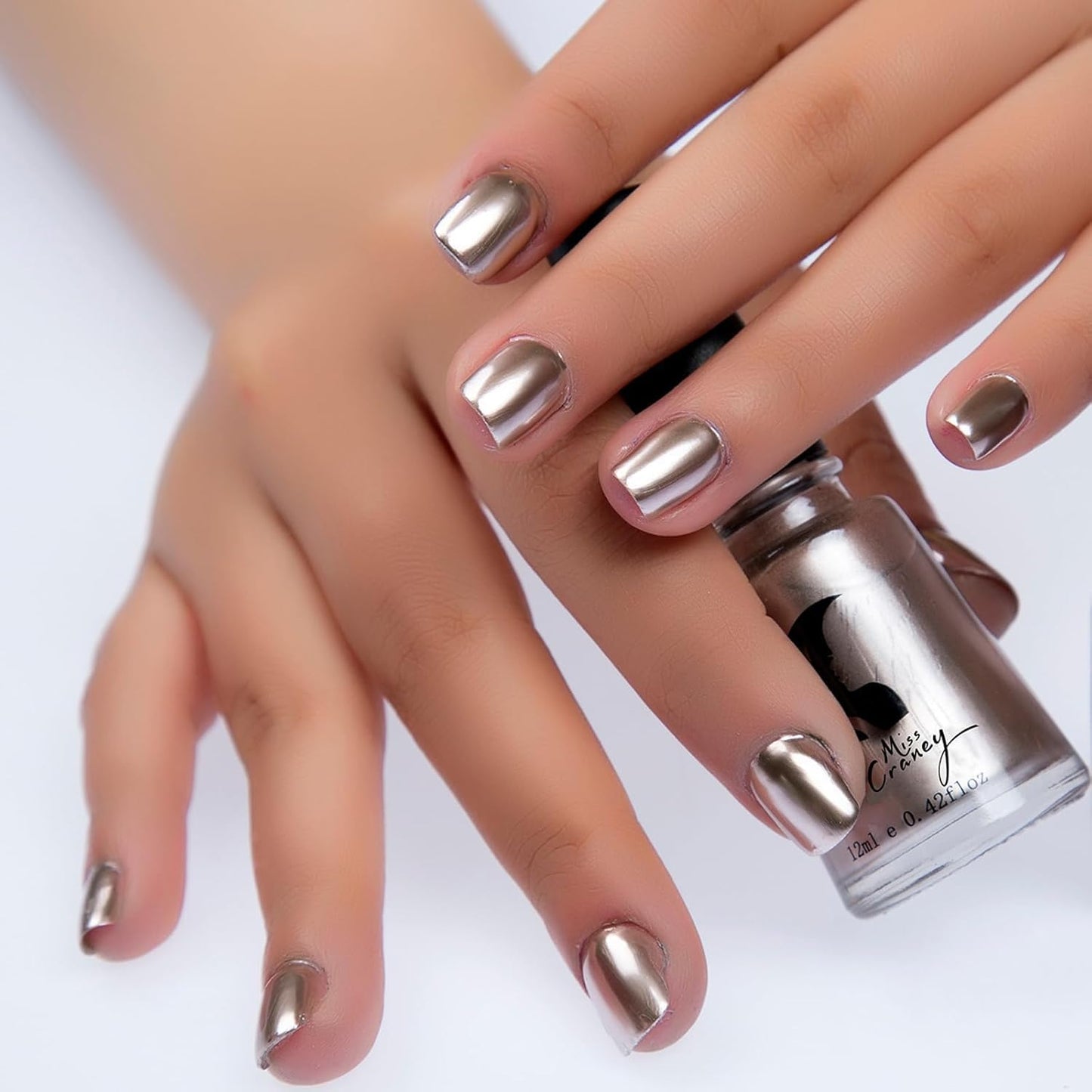 Cherry Pink Red Metallic Nail Polish - Long-Lasting Mirror Finish | Quick Dry 6ml