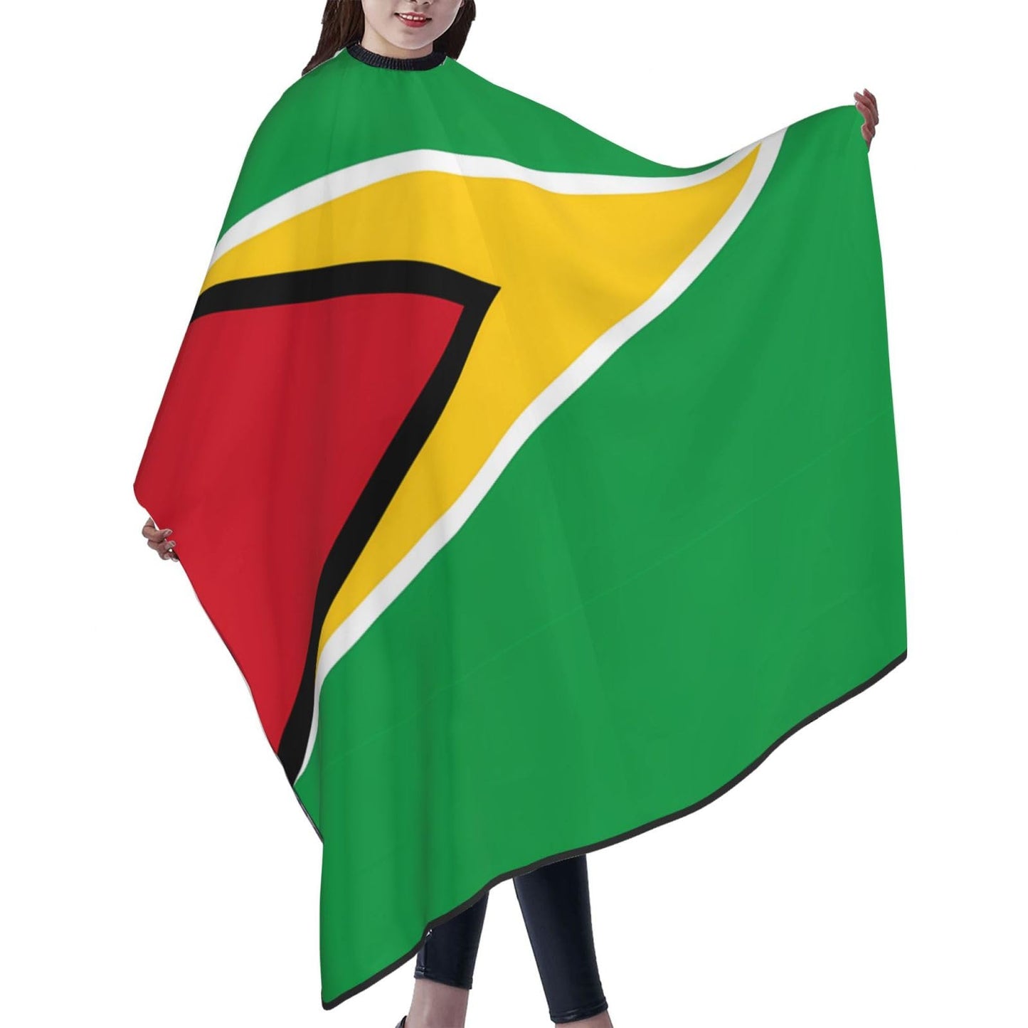 Guyana Flag Hair Cutting Barber Cape Hair Salon and Dyeing Styling Cloth for Women/Men