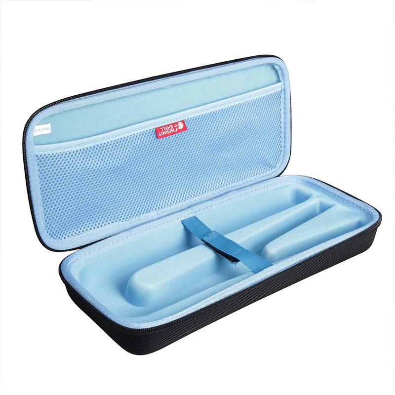 Hermitshell Travel Case for BabylissPRO Nano Titanium Ultra-Sleek Hair Straightener (Black+Blue