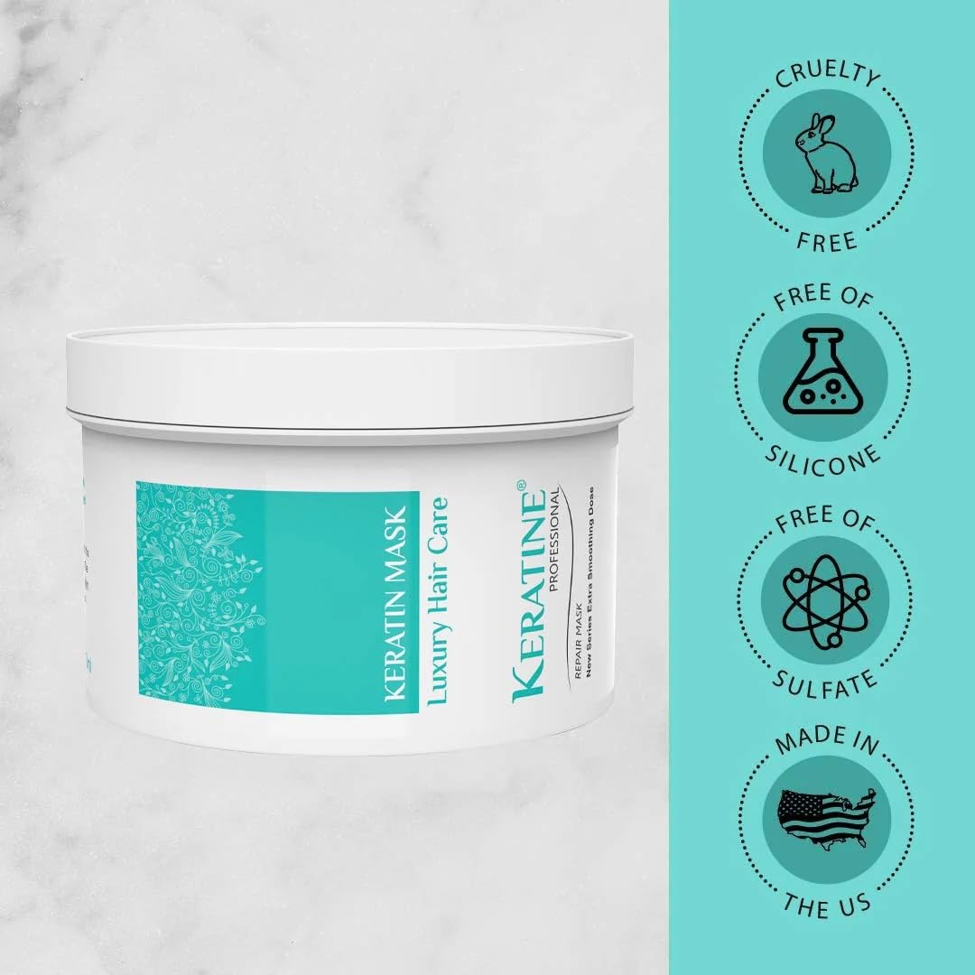 MT Kera Tine Professional's Hair Mask with Deep Nourishment and Repair, 500ml, Restores and Hydrates, for Dry and Damaged Hair