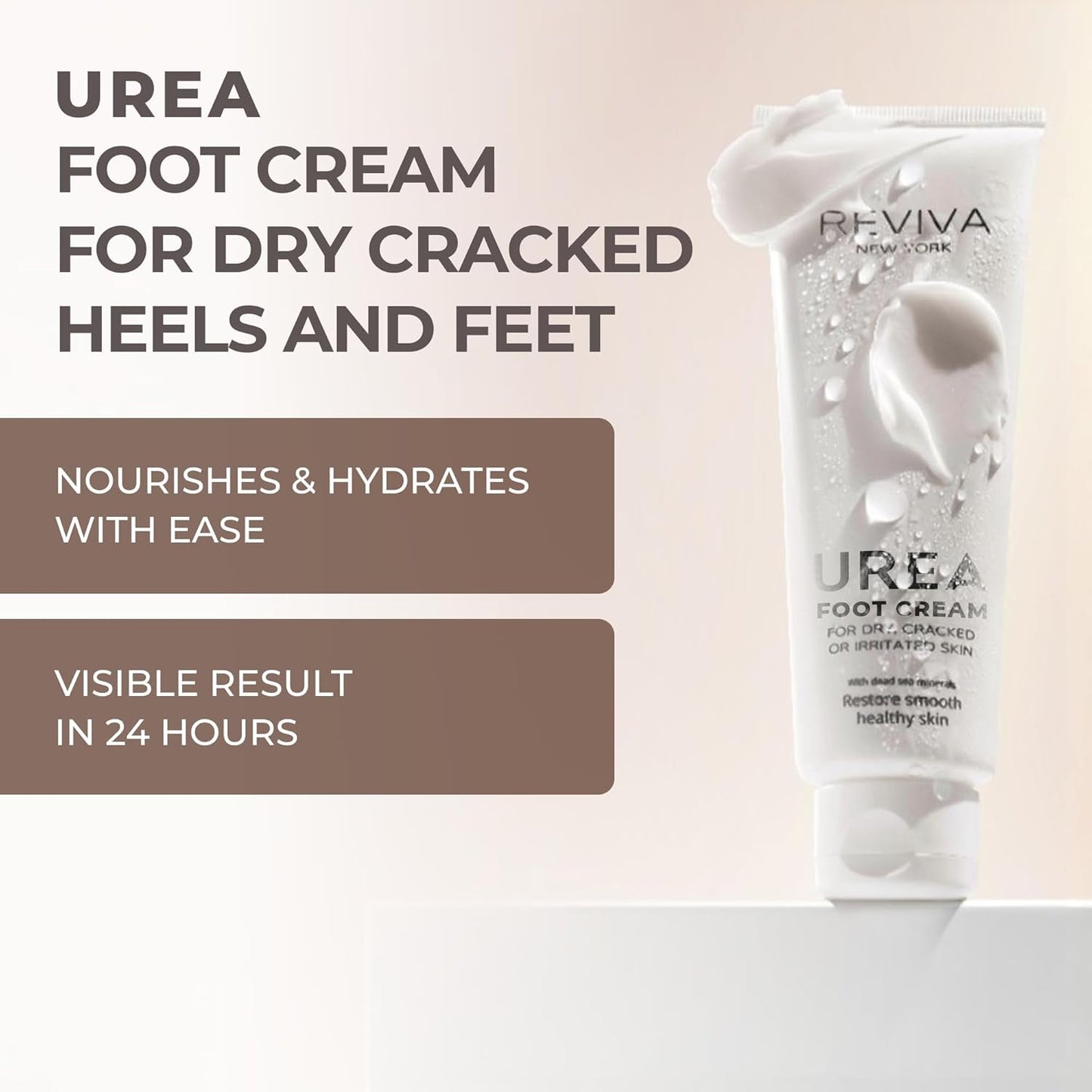 Intensive Foot Cream for Dry Cracked Feet | Urea & Salicylic Acid, Dead Sea Minerals - Callus Softening & Heel Repair