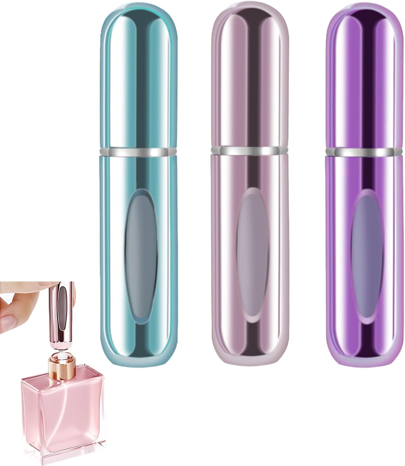 Refillable Travel Perfume Bottle Set - 5ml Mini Spray Bottles | 3 Pack for Easy Fragrance On-the-Go