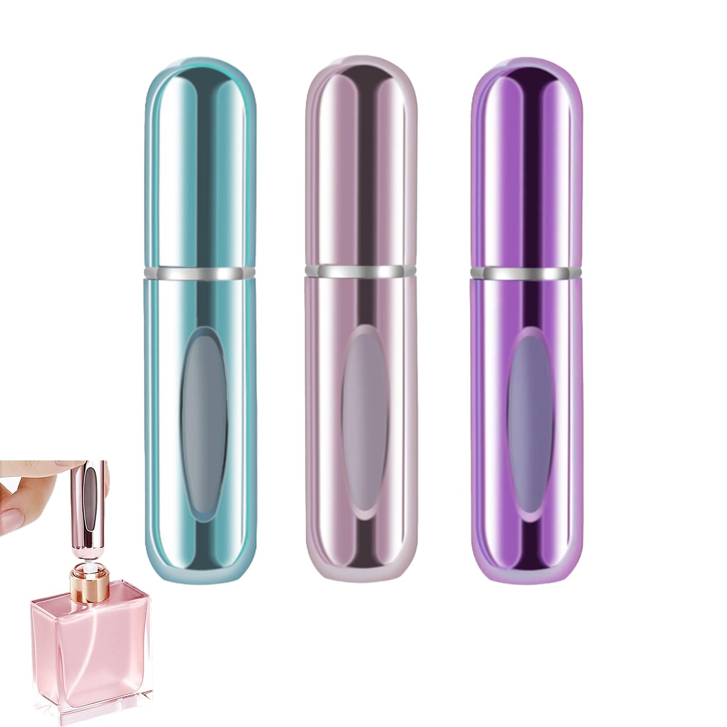 Perfume Travel Refillable,Travel Perfume Bottle Refillable Perfume Bottle 5ml Mini Spray Bottle(3 Pack)