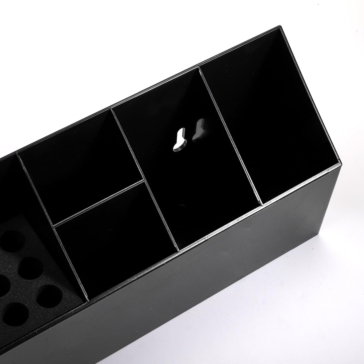Hedume Hair Scissors Large Storage Box, Hair Salon Supplies Accessories Tool Station Desk Organizer Case, Salon Shear Holder, Professional Hairdressing Combs, Clips, Brushes Storage Racks Tool Box