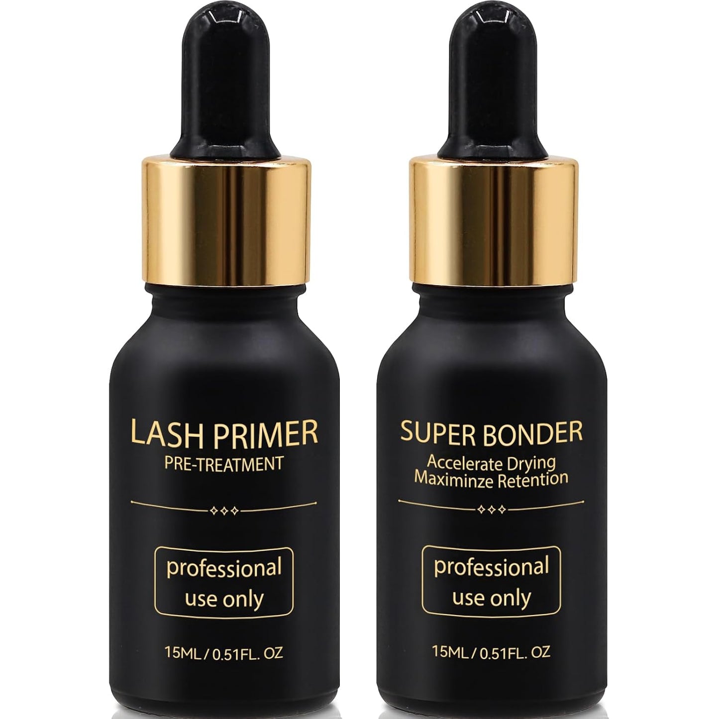 Eyelash Extension Bonder & Primer Kit - Glue Accelerator & Protein Oil Remover | 15ml Each