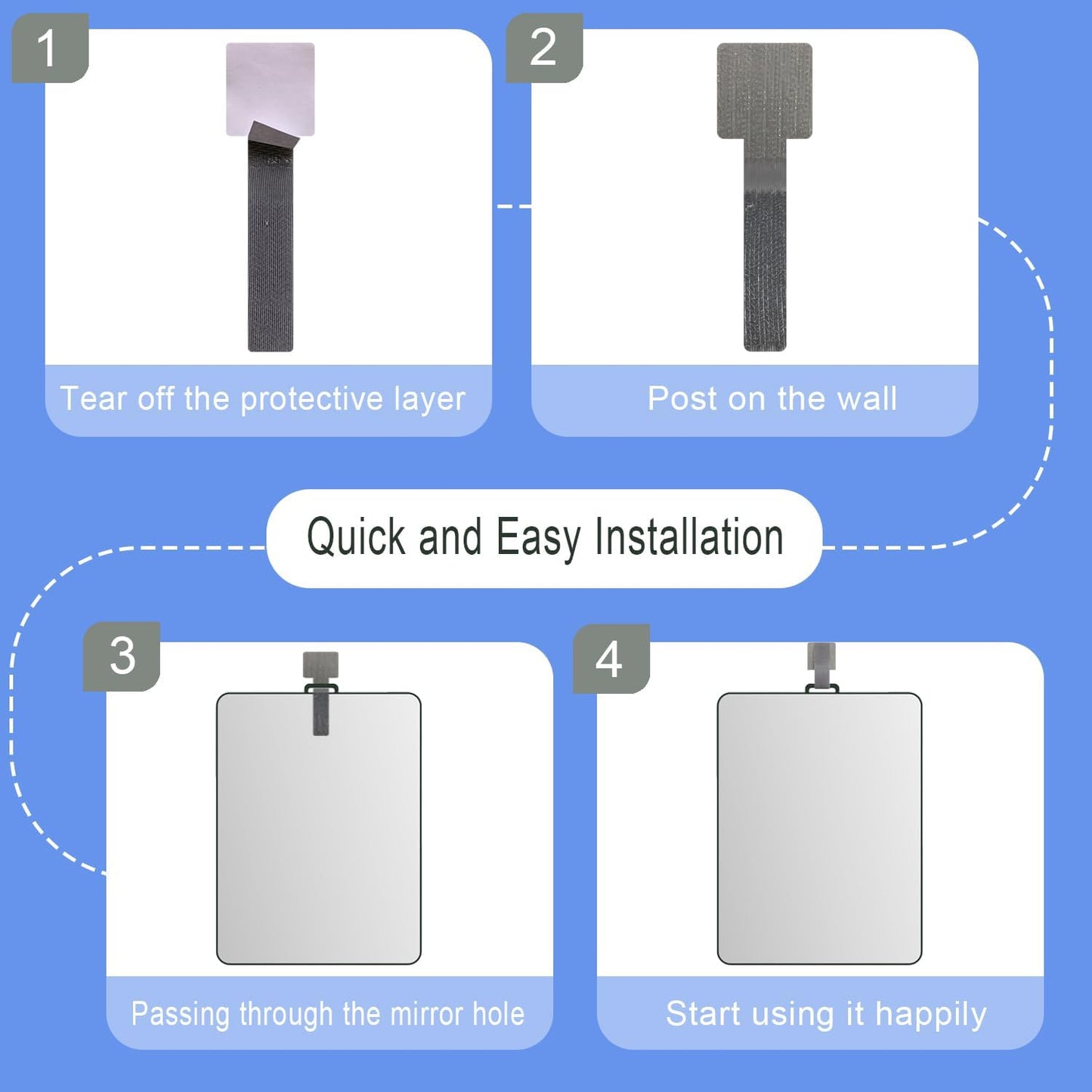 Fogless Shower Mirror for Shaving - Anti-Fog, Shatterproof Design | 9” x 7” Size