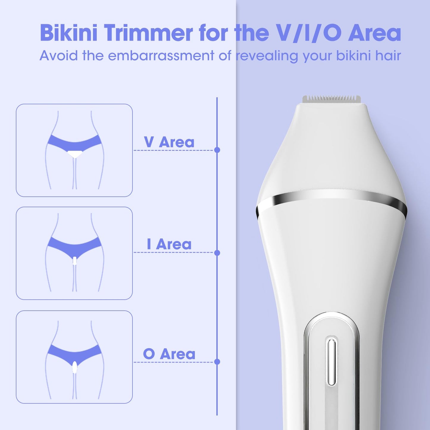Qreeyx Epilator for Women, 7 in 1 Epilator Hair Removal for Women, Shaver, Bikini, Face Razor, Facial Brush, Face Massage and Body Exfoliator, Waterproof Painless Lady Shaver (White 227)