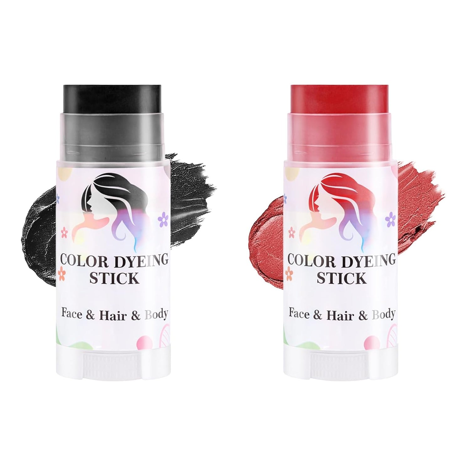 Temporary Pink Hair Color Stick - Waterproof & Washable Hair Dye for Festivals, Raves, Cosplay | Face & Body Paint