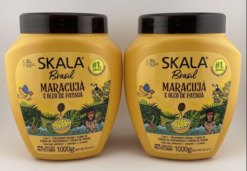 **SKALA Maracuja Passion Fruit Curl Cream - Vegan, Moisturizing Formula | 2 Pack (1000g Each)**