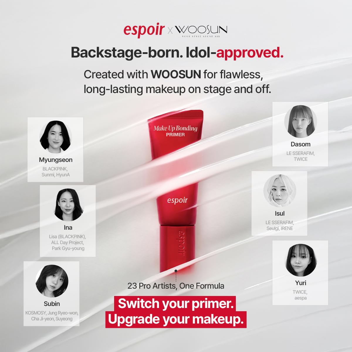Espoir Bonding Primer for Makeup, Hydrating & Blurring Primer for Smooth, Long-Lasting Makeup Base, Lightweight Non-Greasy Formula for Oily, Vegan, Korean Makeup, Festival Essentials, 37g