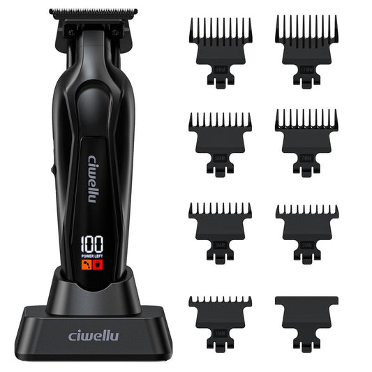 ciwellu Hair Trimmer for Men, Professional Barber Liner & Beard Trimmer with Zero-Gap T-Blade Clippers,USB-C Fast Charge with 7 Guards for Hair/Body