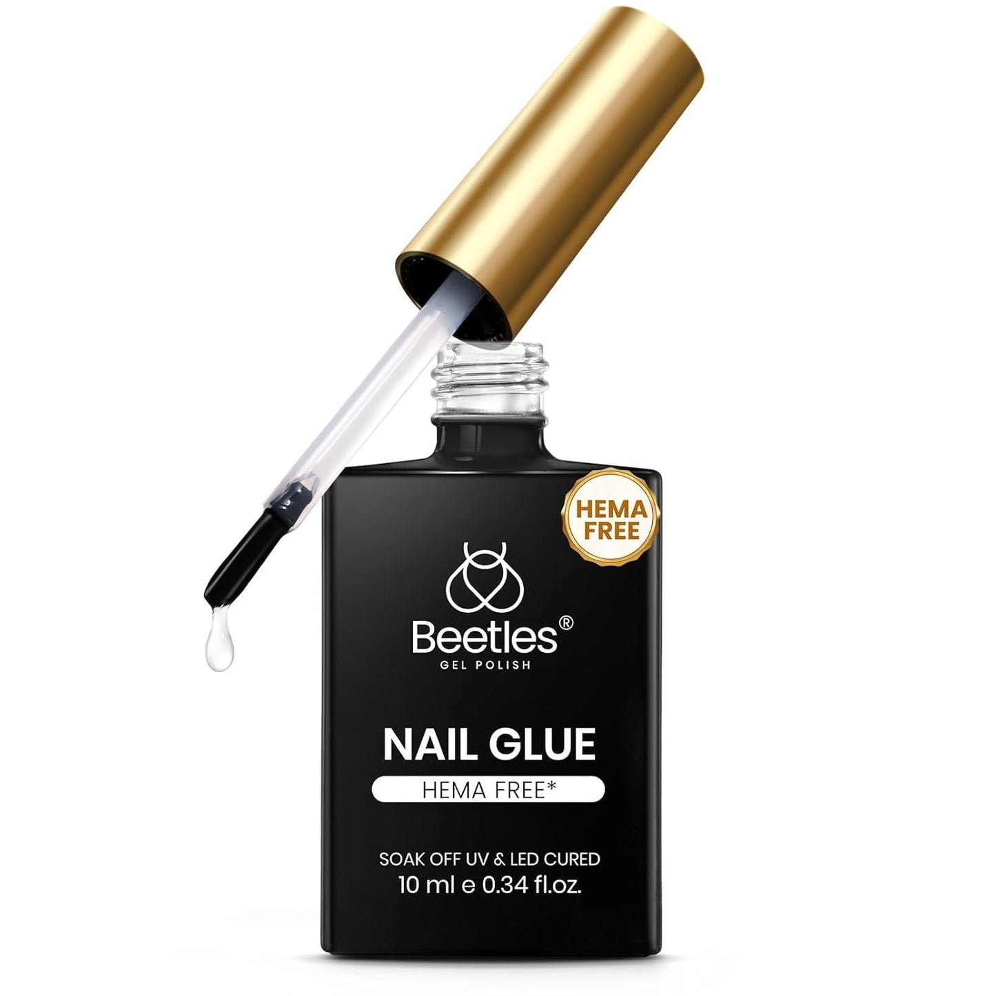 Beetles Nail Glue Gel - Super Strong 2Pcs 20g for Acrylic & Press-On Nails | Clear Summer Nail Art
