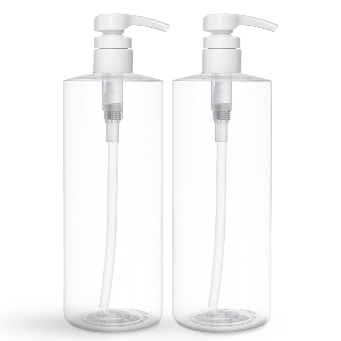 BRIGHTFROM Empty Shampoo Pump Bottles, 32 OZ / 1 Liter, BPA-Free Cylinder Containers, Household & Commercial Use, 2 Pack - Leak Proof
