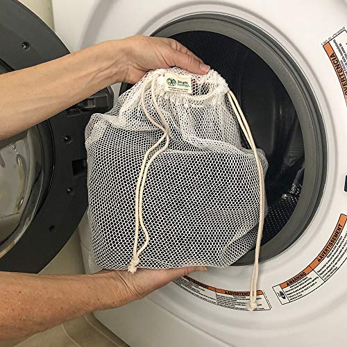 Organic Cotton Mesh Laundry Bag 2-Pack - X-Small, GOTS Certified