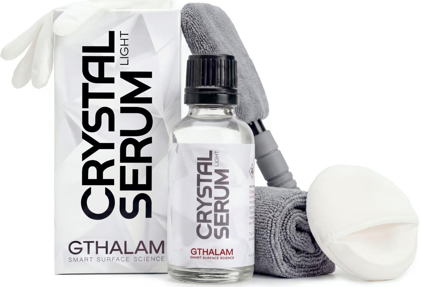 20H Crystal Serum Light Ceramic Coating Kit 30ml – Provides Up to 9+ Years of Hydrophobic Gloss, Scratch & Stain Protection, Brilliant Gloss & Mirror Shine – Easy & Effective for Car Paint, Trim, and Plastic