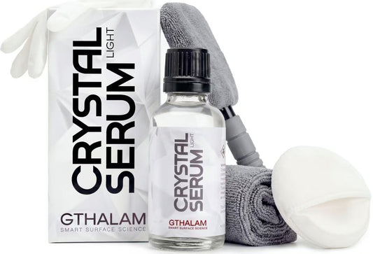 20H Crystal Serum Light Ceramic Coating Kit 30ml – Provides Up to 9+ Years of Hydrophobic Gloss, Scratch & Stain Protection, Brilliant Gloss & Mirror Shine – Easy & Effective for Car Paint, Trim, and Plastic