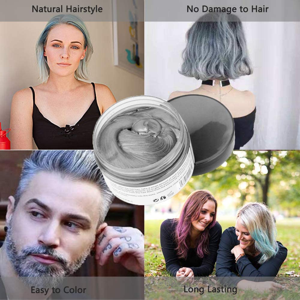 Temporary Silver Gray Hair Spray Color Wax - Washable Hair Dye for Cosplay, Halloween & Parties | 4.23 Oz
